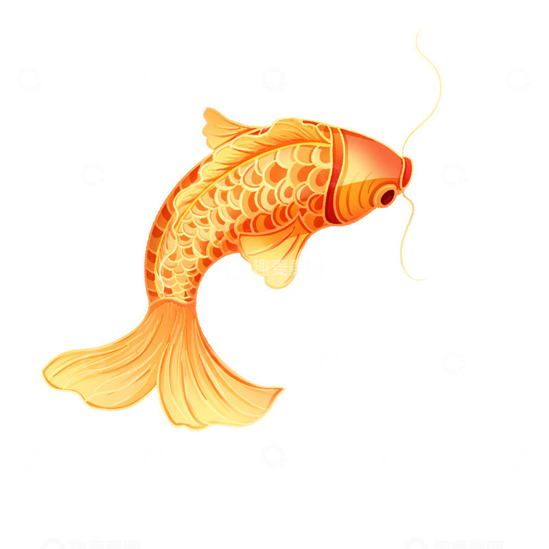 源文件下载【趣麦麦图】国潮风锦鲤金鱼元素