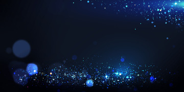 蓝色辉光粒子梦幻光斑年会PPT背景