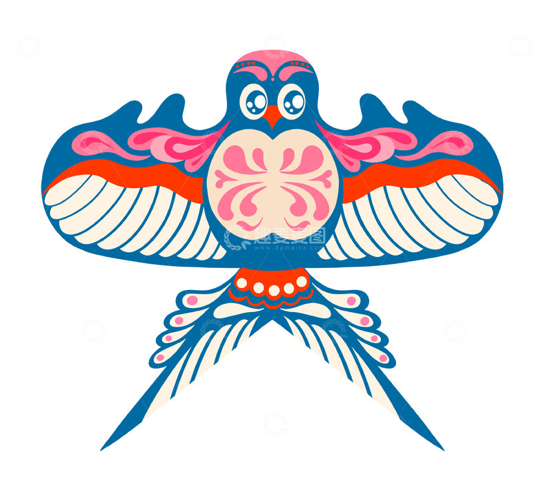 源文件下载【趣麦麦图】国潮国风燕子风筝