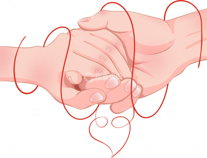 源文件下载【趣麦麦图】手势爱心情侣浪漫牵手情人节