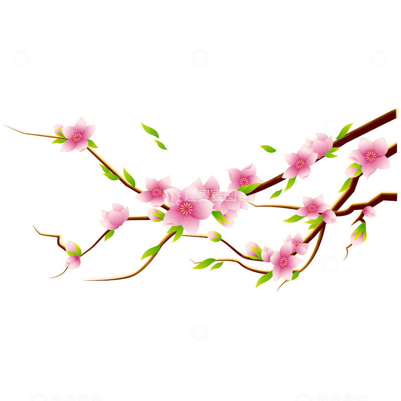 源文件下载【趣麦麦图】春暖花开春天桃花植物花卉