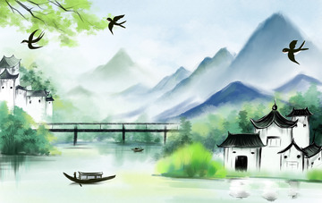 春天江南水乡