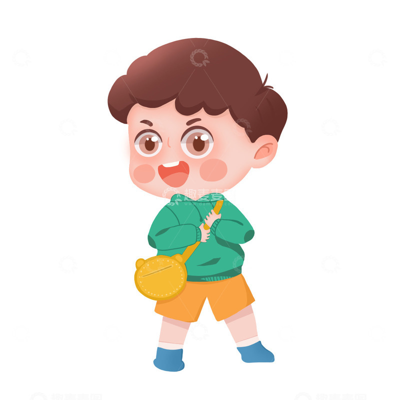 源文件下载【趣麦麦图】可爱小男生元素
