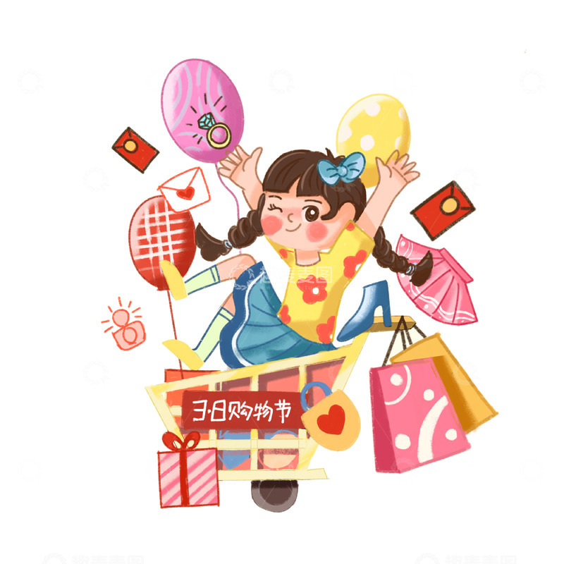 源文件下载【趣麦麦图】妇女节日历-一群花花草草在一起