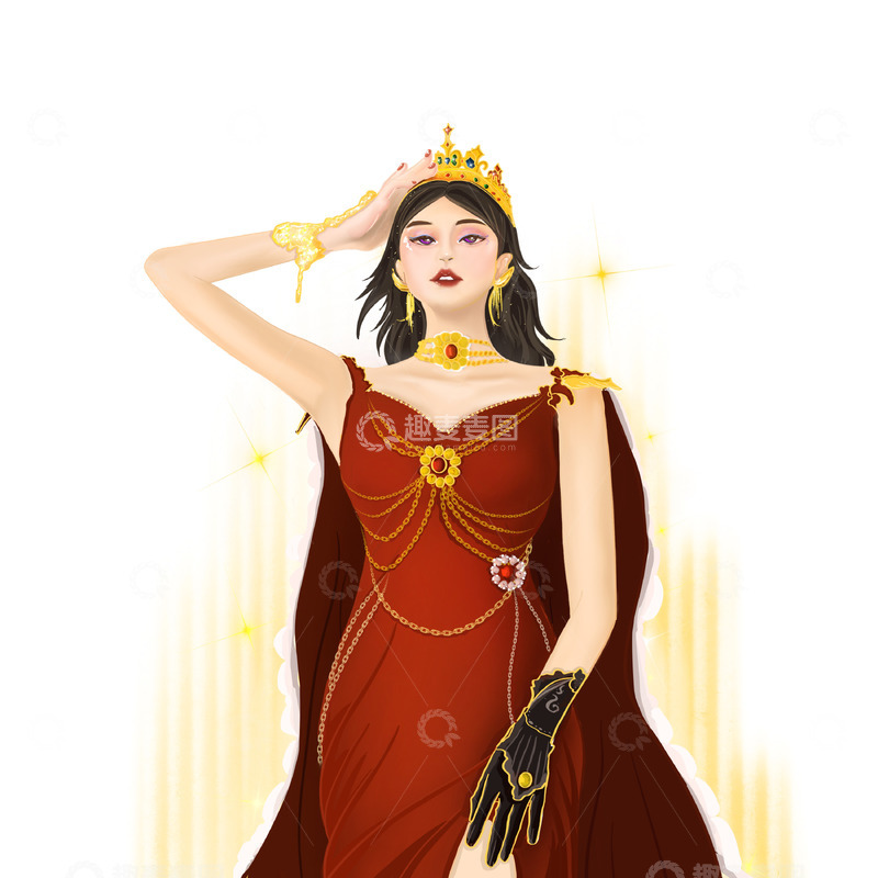 源文件下载【趣麦麦图】女神节和皇冠