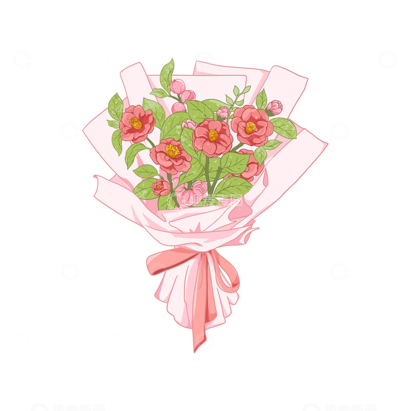 源文件下载【趣麦麦图】妇女节女神节鲜花花束