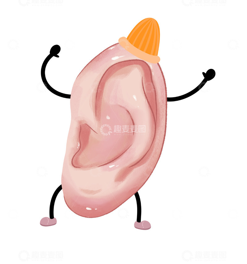 源文件下载【趣麦麦图】国际爱耳日趣味卡通