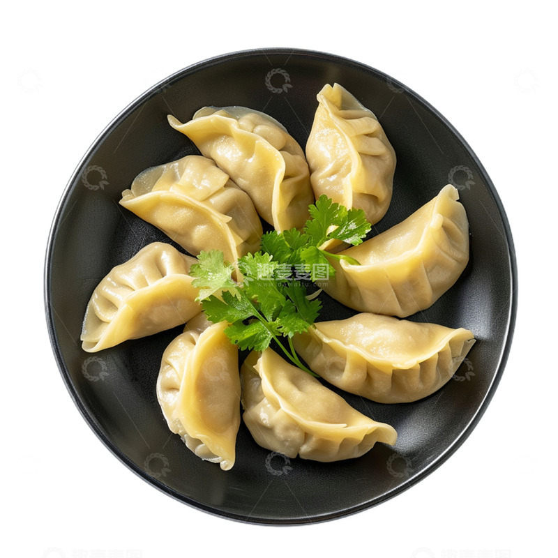 源文件下载【趣麦麦图】一碟饺子蒸饺