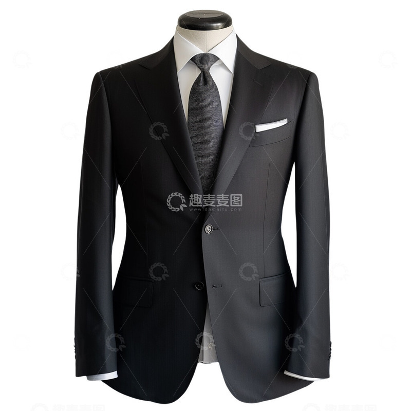 高清大图下载【趣麦麦图】黑色的西服正装