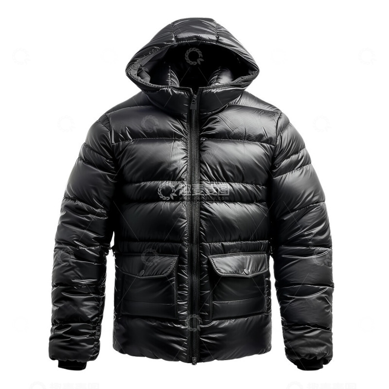 黑色的羽绒服照片