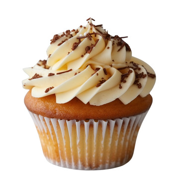 美味的奶油纸杯蛋糕