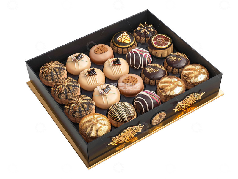 高清大图下载【趣麦麦图】情人节俯视视角巧克力