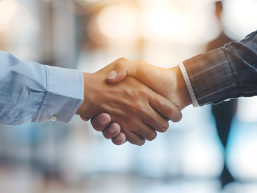 谈判握手特写商业商务