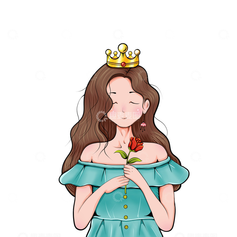 源文件下载【趣麦麦图】女神节女王节妇女节女生节皇冠人物