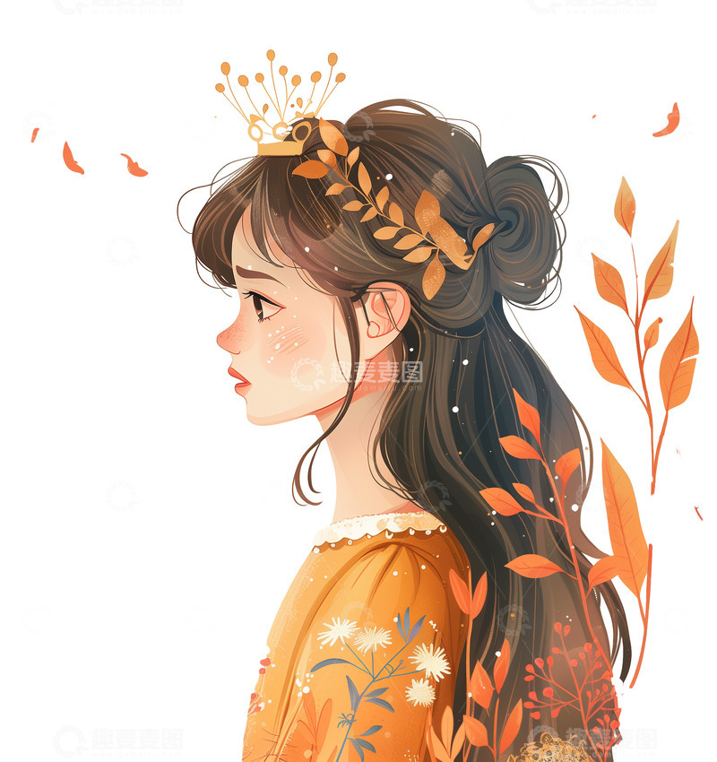 高清大图下载【趣麦麦图】38女神节妇女节抱鲜花女神