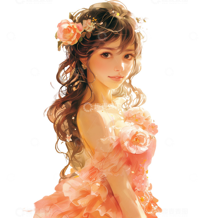 高清大图下载【趣麦麦图】38女神节妇女节女神插画