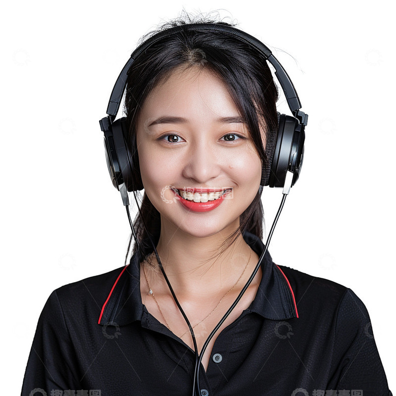 高清大图下载【趣麦麦图】微笑女性客服特写头像