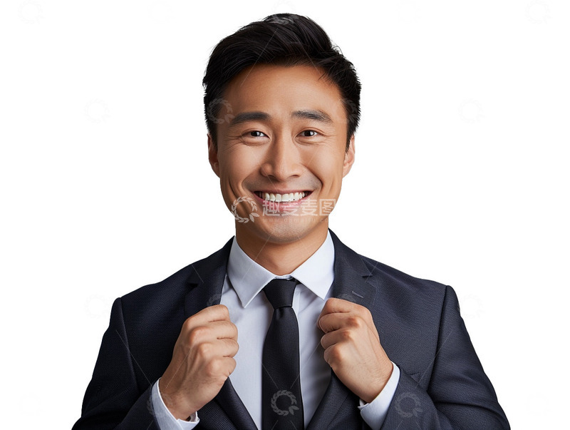 高清大图下载【趣麦麦图】自信西装男性半身像