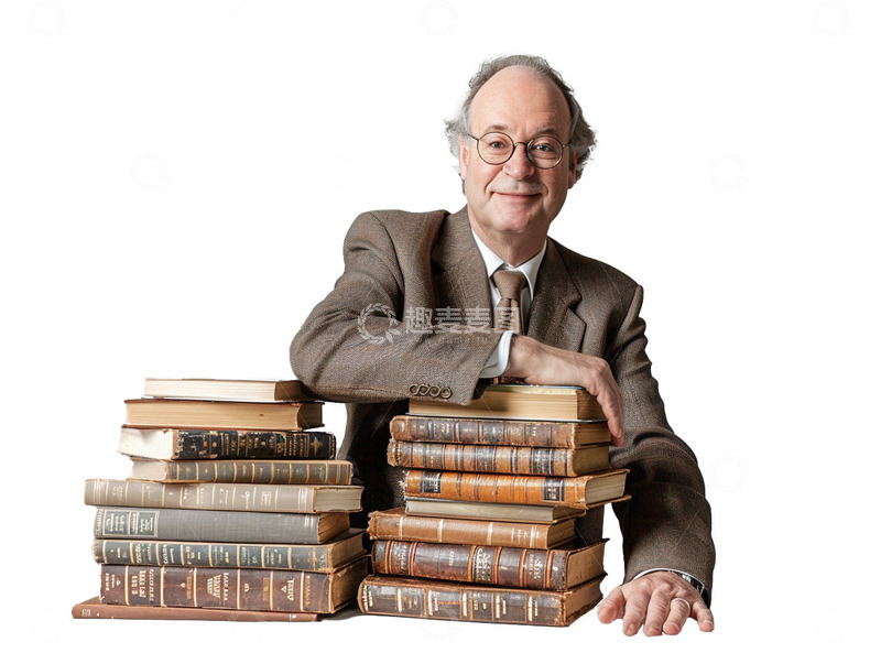 高清大图下载【趣麦麦图】自信的历史学者