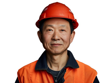 建筑工人半身特写