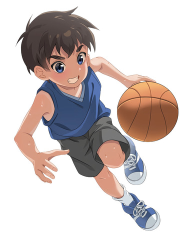 打篮球的男孩子