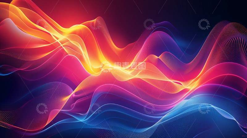 高清大图下载【趣麦麦图】渐变流体抽象图案海报背景