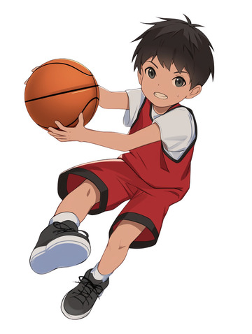 打篮球的动漫男孩