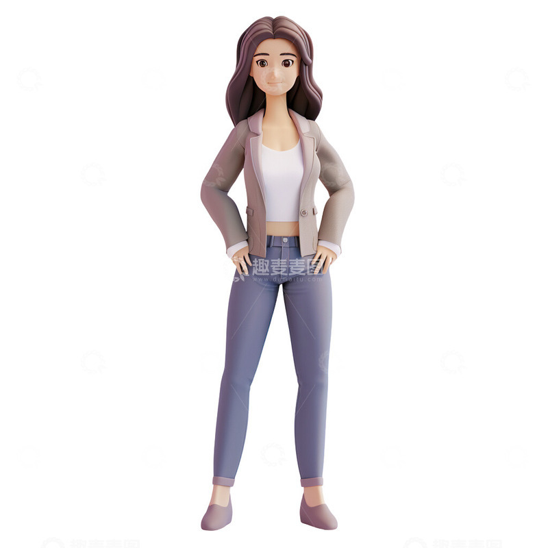 高清大图下载【趣麦麦图】时尚女性3D风格