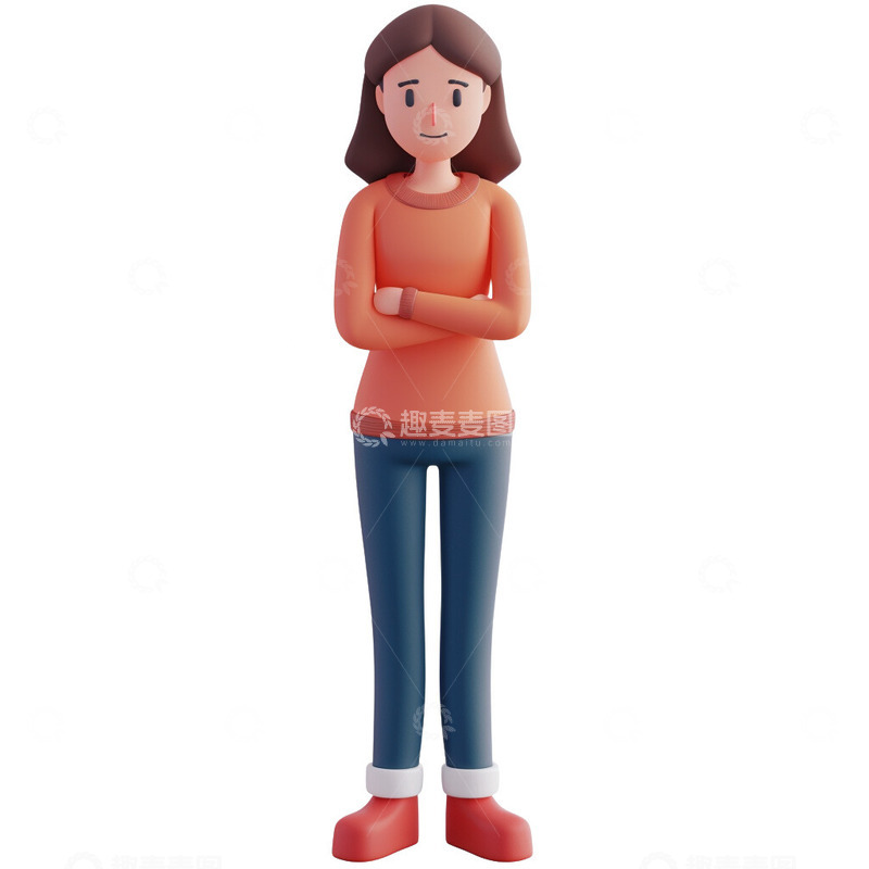 高清大图下载【趣麦麦图】3D女士女性形象