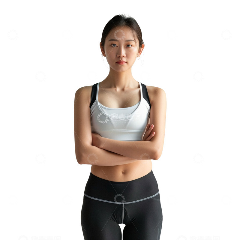 高清大图下载【趣麦麦图】-健身女性半身像