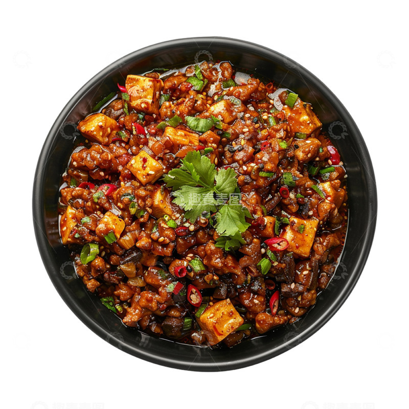 源文件下载【趣麦麦图】一盘麻婆豆腐
