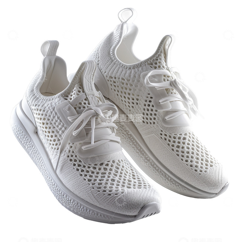 源文件下载【趣麦麦图】潮流白色运动鞋