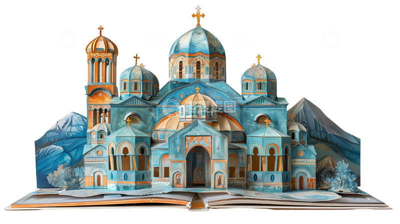 高清大图下载【趣麦麦图】读书日建筑书中自有黄金屋