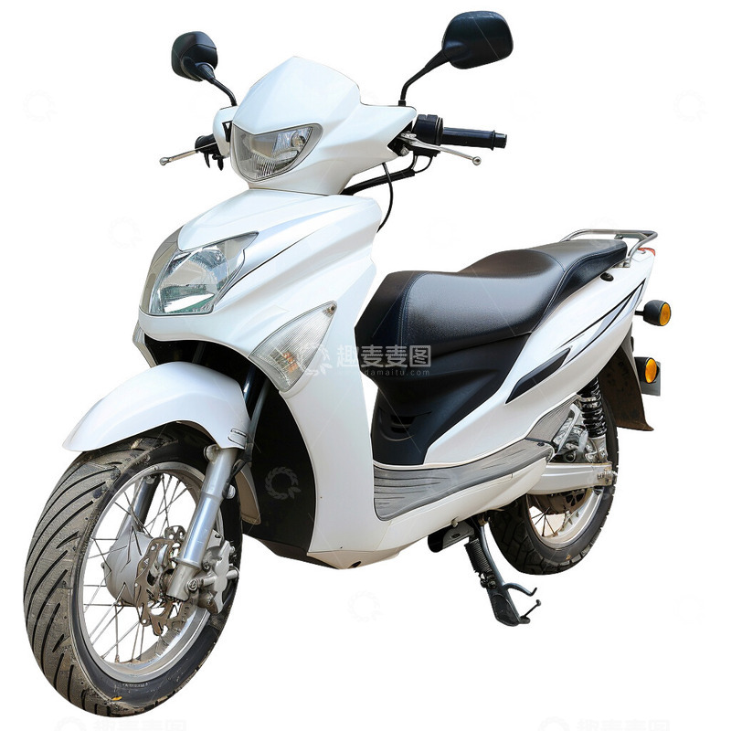 高清大图下载【趣麦麦图】摩托车白色免扣
