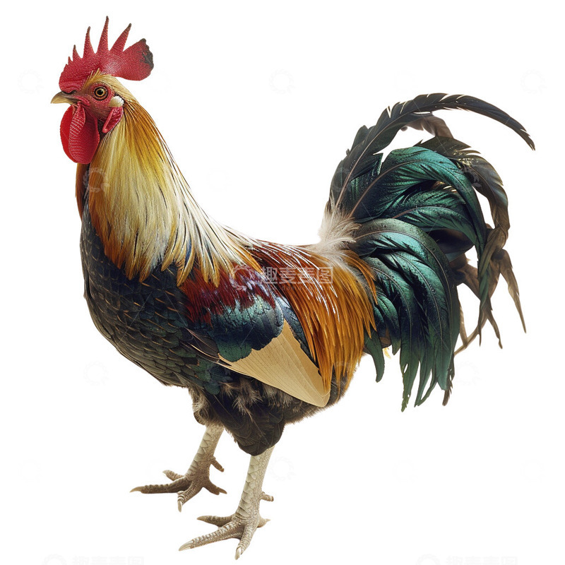 高清大图下载【趣麦麦图】写实的公鸡家禽