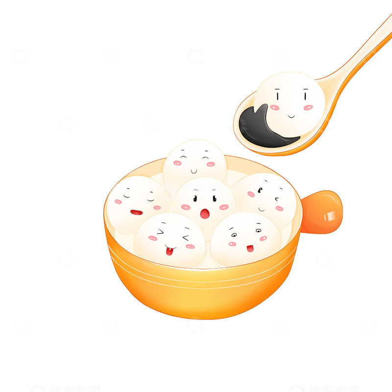 源文件下载【趣麦麦图】闹元宵插画素材