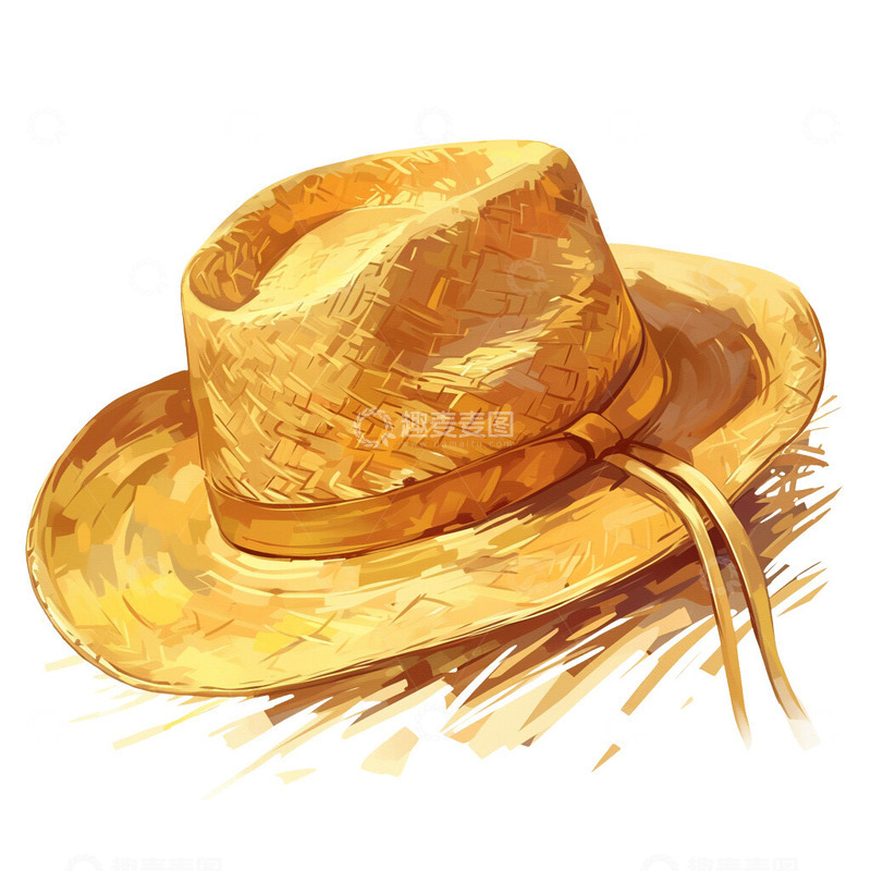 高清大图下载【趣麦麦图】草帽卡通风格