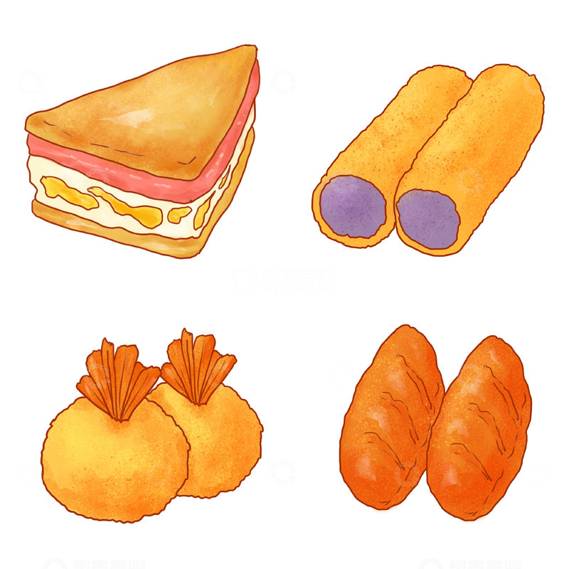 源文件下载【趣麦麦图】美食烧烤小吃