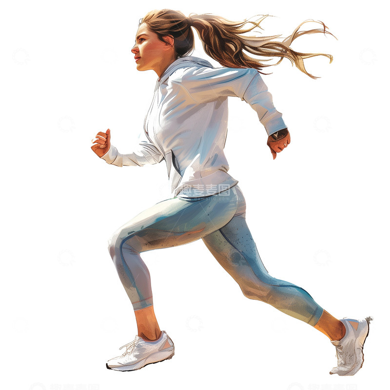 高清大图下载【趣麦麦图】-运动跑步健身的女子