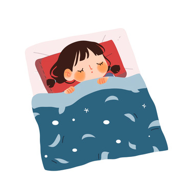 睡眠日在睡眠休息的小女孩2
