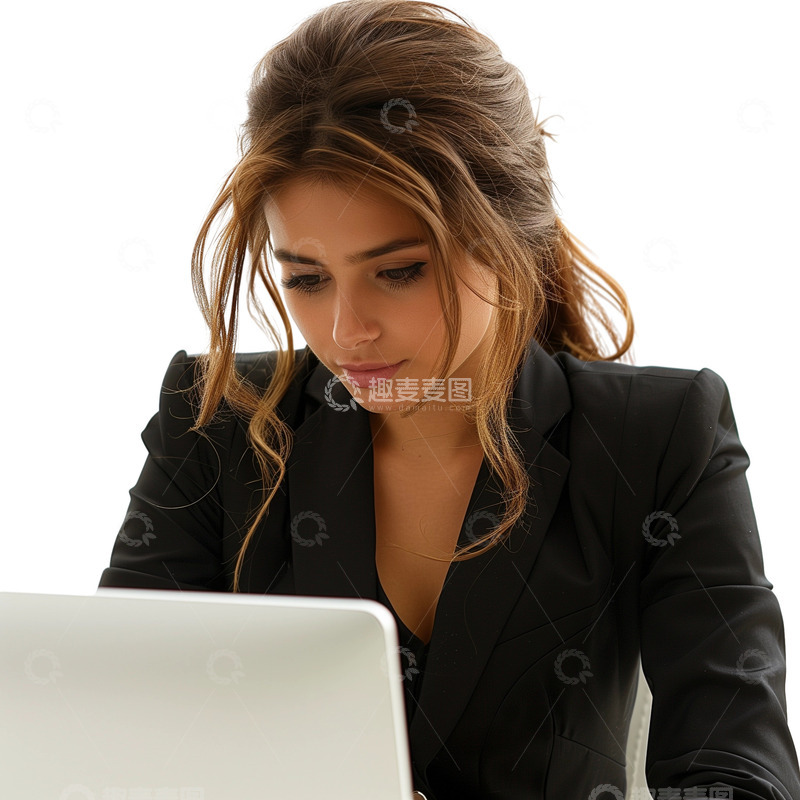 办公室正在工作的上班族