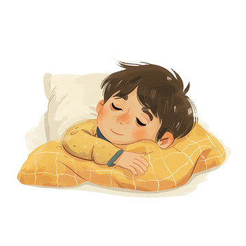 睡眠日在睡眠休息的小男孩2