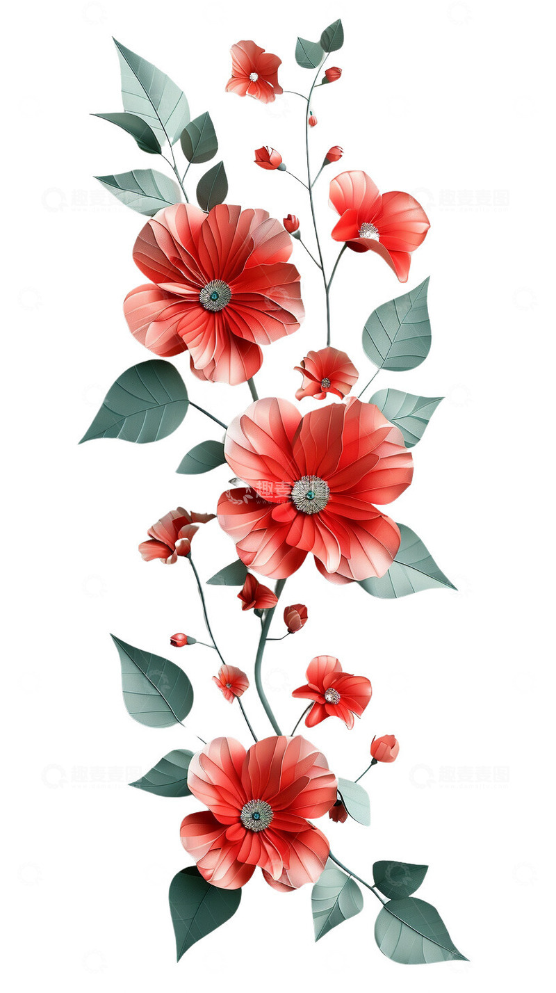 高清大图下载【趣麦麦图】花环花朵边装饰3