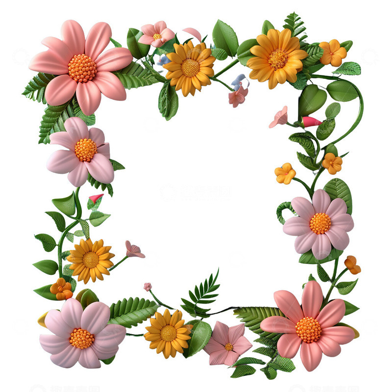 高清大图下载【趣麦麦图】花环花朵装饰2