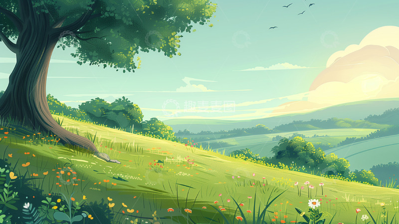 高清大图下载【趣麦麦图】春季户外花草风景