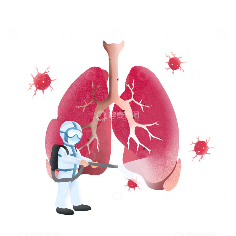 源文件下载【趣麦麦图】世界防止结核病日医生防护服消毒病菌插画