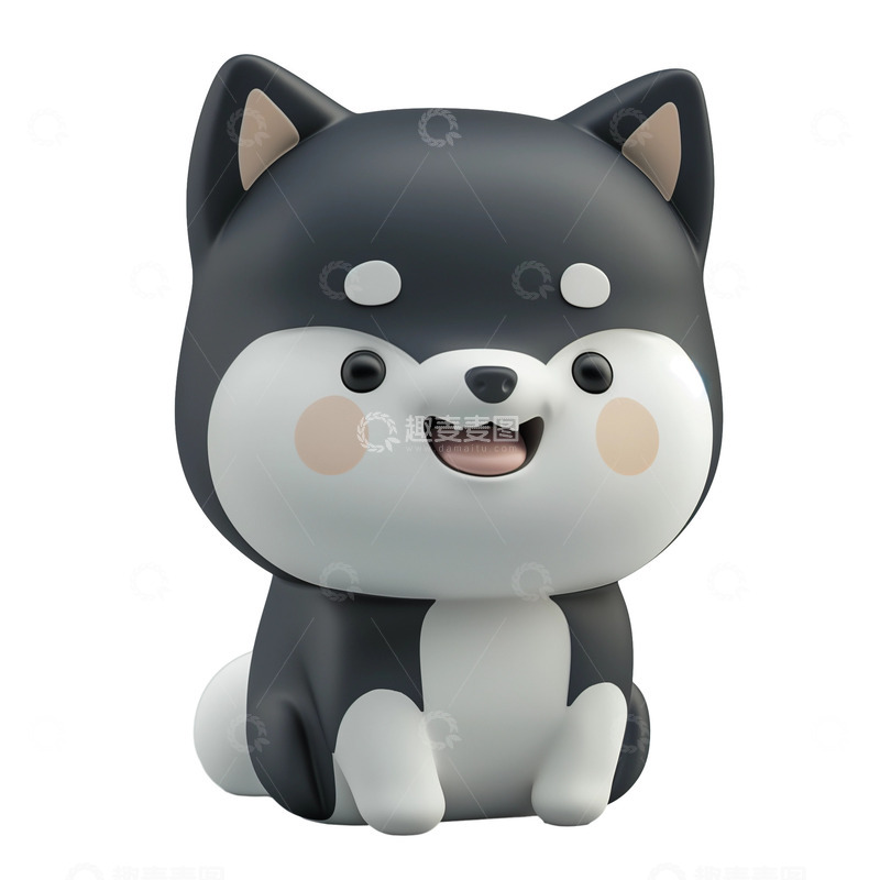 高清大图下载【趣麦麦图】3D可爱狗元素