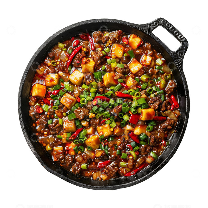 源文件下载【趣麦麦图】一盘川菜麻婆豆腐