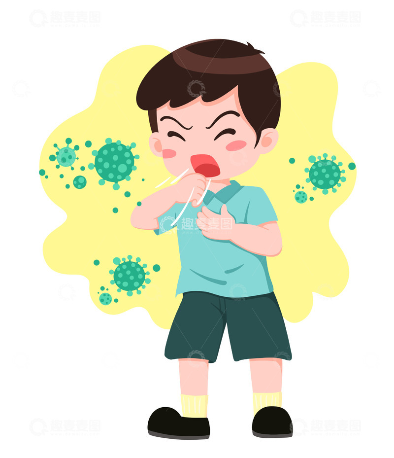 源文件下载【趣麦麦图】世界防止结核病日咳嗽人物