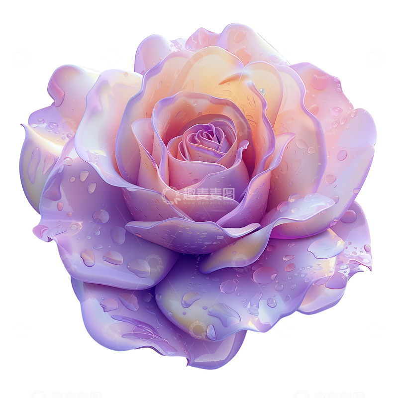 高清大图下载【趣麦麦图】3D玫瑰花花瓣